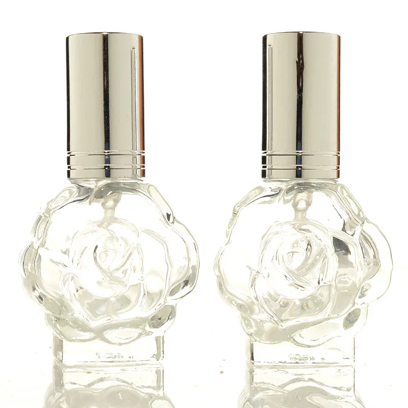12ml Cosmetic Perfume Glass Spray Bottle Flower Shape Glass Empty Perfume Bottle