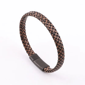 New Design Vintage Genuine Real Leather Stainless Steel Bracelet LeatherFor Men JBS12575