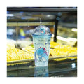 Blue Attractive Design Modern Summer Cool CE Certified Plastic Novelty Cartoon Bottles with Straw for Kids 401-500ml