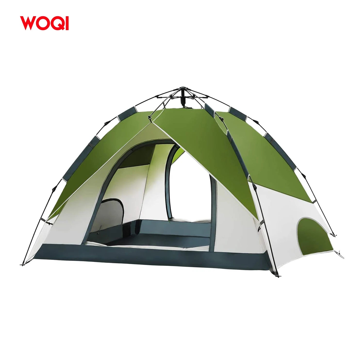 WOQI Professional Four-Season Waterproof Windproof One Bedroom Family Camping Tent 4 Person Quick Automatic Opening for Hiking