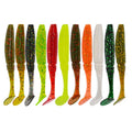 Wobblers Fishing Lures 75mm 3.2g 6pcs Worm Silicone Artificial Soft Bait Carp Bass Fly T Tail Swimbait Isca Pesca Tackle