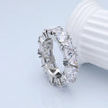 Luster Test Positive Synthetic Diamond Jewelry 925 Sterling Silver 5.0mm White Triangle Moissanite Ring