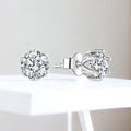 QX Custom Luxury  Fine Jewelry 925 Sterling Silver Cubic Zirconia Wedding Engagement Party Classic Little Women Stud Earrings