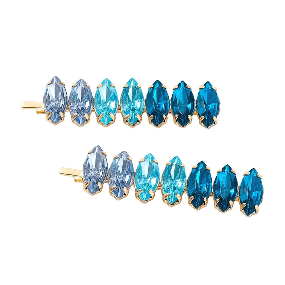 Customized Fashionable Multi Acrylic Bead Gold Plated Hair Bobby Pin Daily Women Hair Jewelry