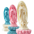 Statue Our Lady Silicone Mold for Scented Candles Easy-to-Use Large Small Cake Tool Body Number Heart Shapes for Office Use 3pcs