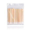 100pcs/Bag Permanent Makeup Wooden Cotton Swab Eyelash Micro Brush Applicator