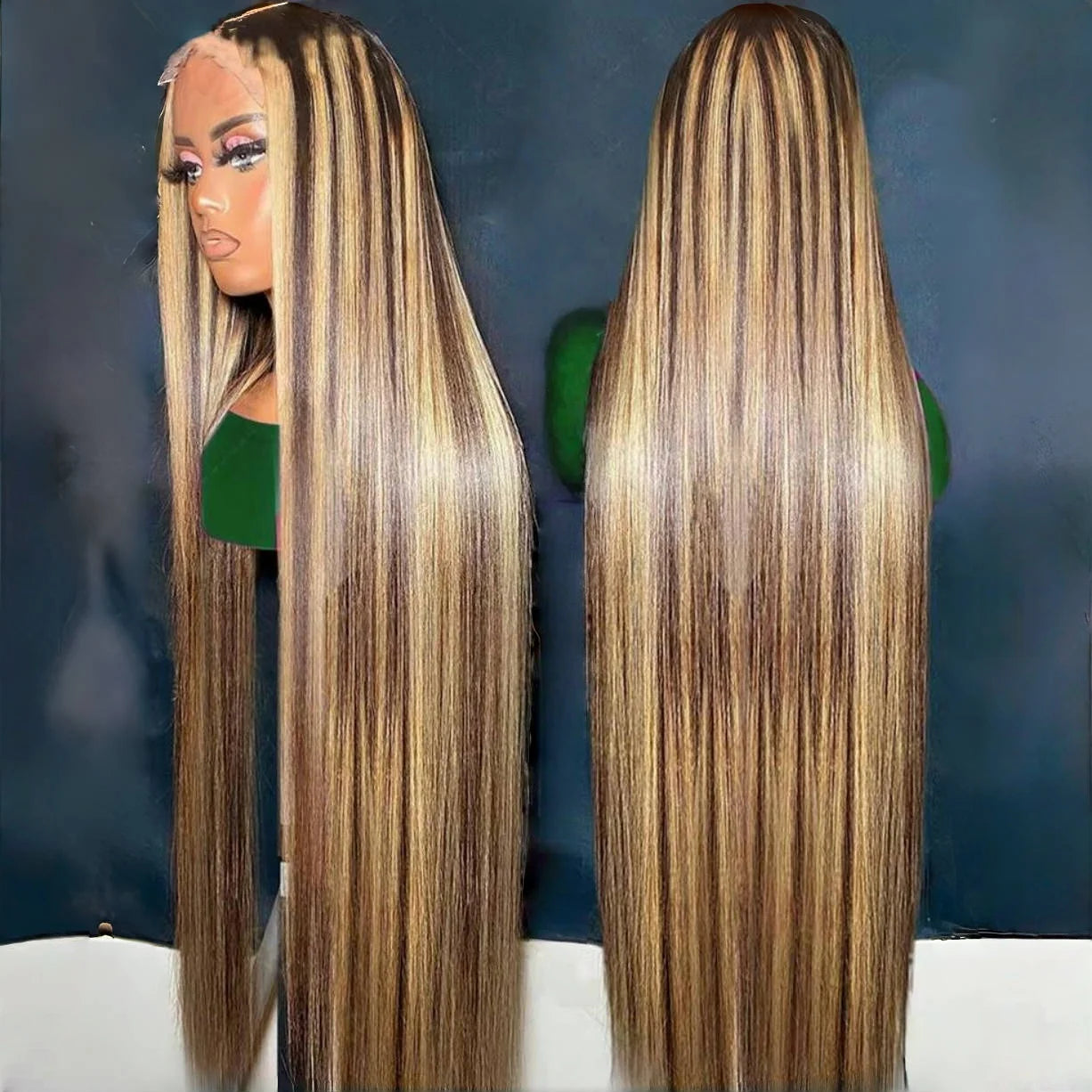 100% Virgin Human Hair for Wig with Transparent HD for Lace 250% Density Long Length Baby Hair