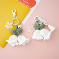 New Arrivals Wool Crocheted Lily of the Valley Pendant Cute Plush Key Chain