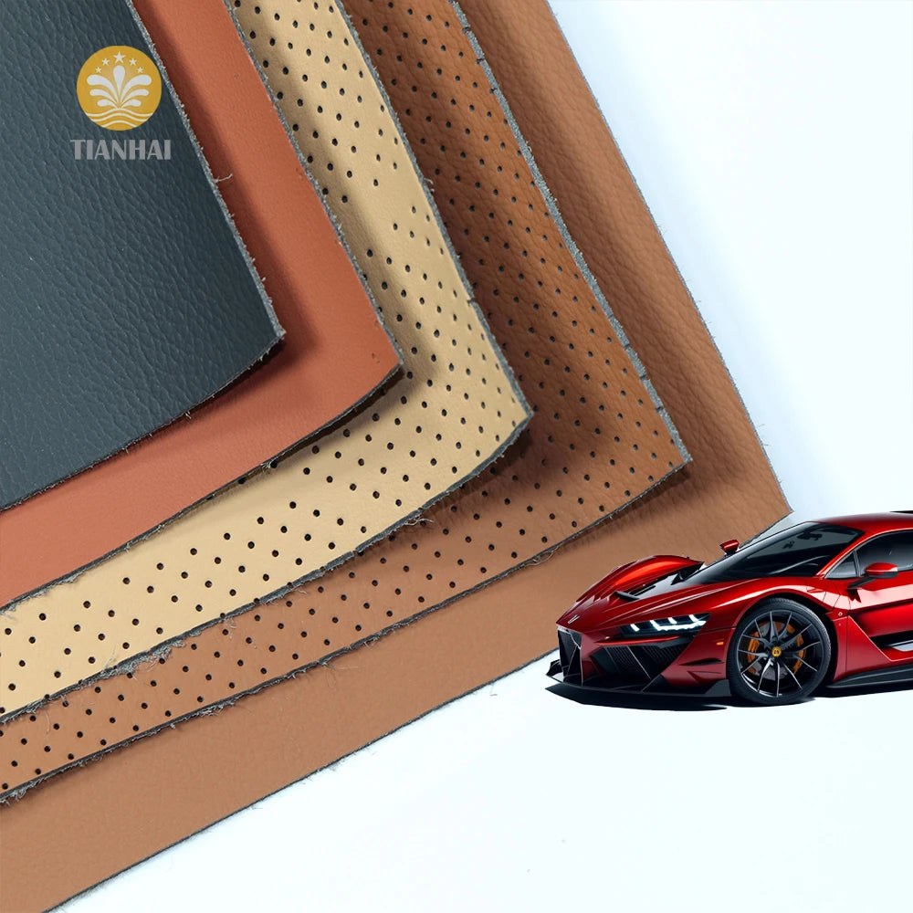 Wholesale Flame Retardant Eco-Friendly Waterproof Blackout PU Leather Faux Leather for Bus Car Seats and Yacht