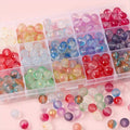 10mm 30pcs/bag Glass Jewelry Frosted Color Beads 10mm Loose Bead for Bracelet DIY Pendant