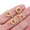 DIY High Quality Gold Color Plated Brass Spring Ring Clasp Different Size/colors for Choice Nickel Lead & Cadmium Free 1623564