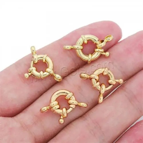 DIY High Quality Gold Color Plated Brass Spring Ring Clasp Different Size/colors for Choice Nickel Lead & Cadmium Free 1623564