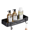 Custom Bathroom Accessories Self-Adhesive Shower Shelf with 2 Hooks Shower Basket