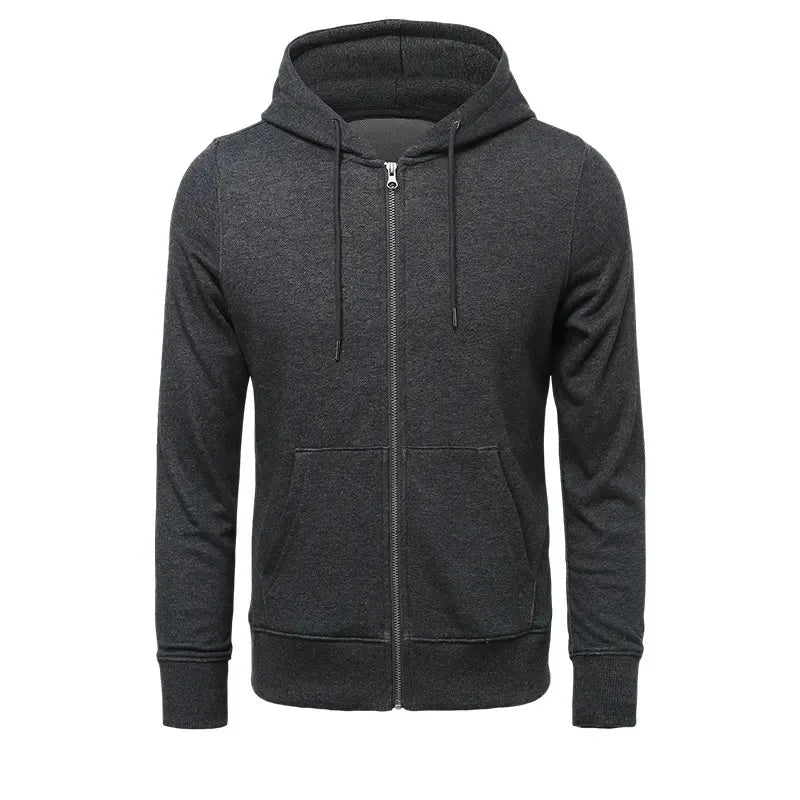 Wholesale Men's Hoodies for Spring Autumn Casual ODM Top Solid Color Hooded Sweatshirt Male