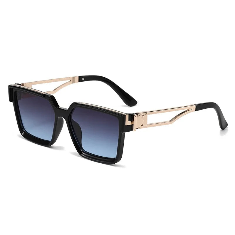Logo Custom 2025 Retro Men Hollow Metal Legs Sun Glasses UV400 Square Men Sunglasses for Driving