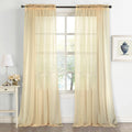 Factory Rideau Tulle Printed Sheer Curtains 84-96 Inches Long Rod Pocket Drape Panel for Home Window Durable Valances Window