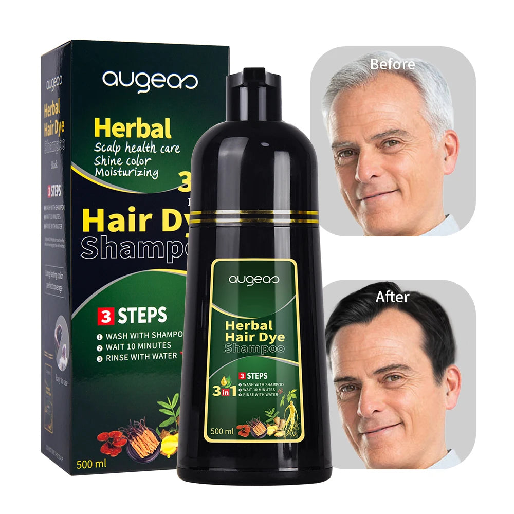 OEM Guangzhou Wholesale Price Hair Dye Color Ammonia Free and Ppd Free Hair Products Herbal Black Hair Color Shampoo
