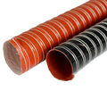 LKESS LKE00426 Industrial Design Double Layer Silicone Coated Glass Fiber Fabric Flexible Air Duct Hose Heat Resistance 4M