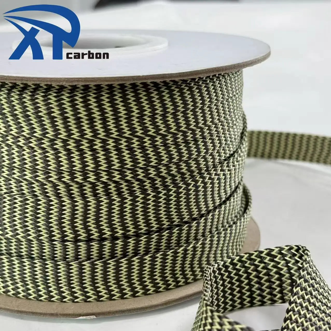 Corrosion Resistance Aramid Cable Carbon Fiber Cable Sleeve Braided25mm