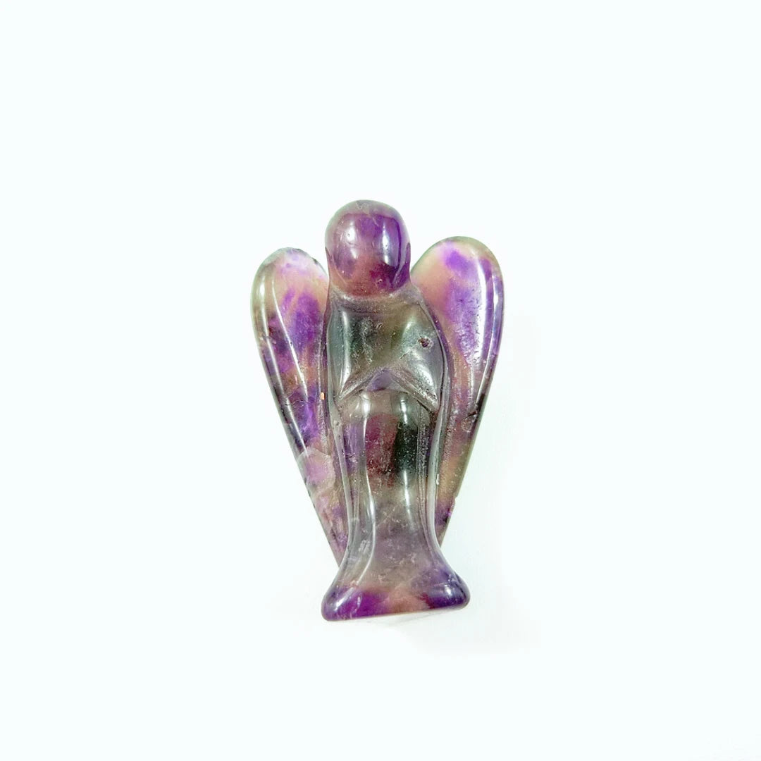 Huiying Manufactory Natural 2 Inch Amethyst Angel Statue Cheap Price Home Stone Animal Sculpture Crafts