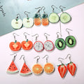 Korean Fashion Jewelry Acrylic Fruit Earrings Wholesale Resin Earrings Acrylic Jewelry Earrings for Girls