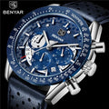 BENYAR Watch 5120 Stainless Steel Fashion Sport Watch Men Luxury Chronograph Clock Waterproof Men's Wristwatch Relogio Masculino