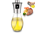 BBQ Cooking Glass Kitchen Tool Bottle Olive Oil & Vinegar Sprayer Metal Leak-Proof Oil Dispenser for Home Use