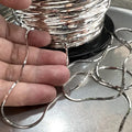 Wholesale Premium S925 Sterling Silver Square Snake Chain for Jewelry Making Component Findings