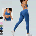 Custom Logo Womens Stretch Tummy Control Pockets Leggings Training Active Wear Gym 2 Piece Yoga Set