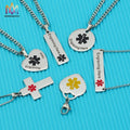 Custom Necklace Pendant Logo Round/Cross/Bar/Heart Pendant Blank Engraved Stainless Steel Necklace Man Necklace for Men