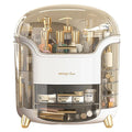 Dustproof Fashion Big Capacity Cosmetic Organizer Storage Box Modern Plastic Desktop Makeup Jewelry Skincare Organizer