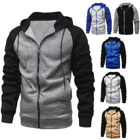 Casual Coat Men Custom logo Man Jacket New Autumn Full Zipper Jackets With Hooded