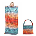 Wholesale Beach Towel Backpack Printing 2 in 1 Folding Large Custom Summer Tote Beach Towel Bag