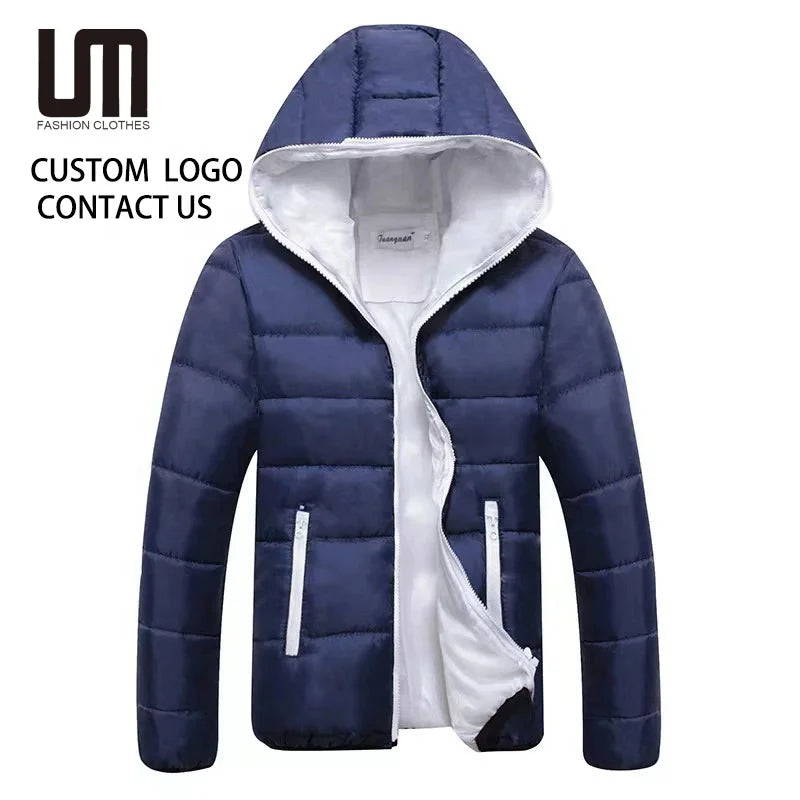 Liu Ming Custom Wholesale Autumn Winter Warm Men Clothing Streetwear Zipper Polyester Cotton Plus Size Hoodie Jacket Coats