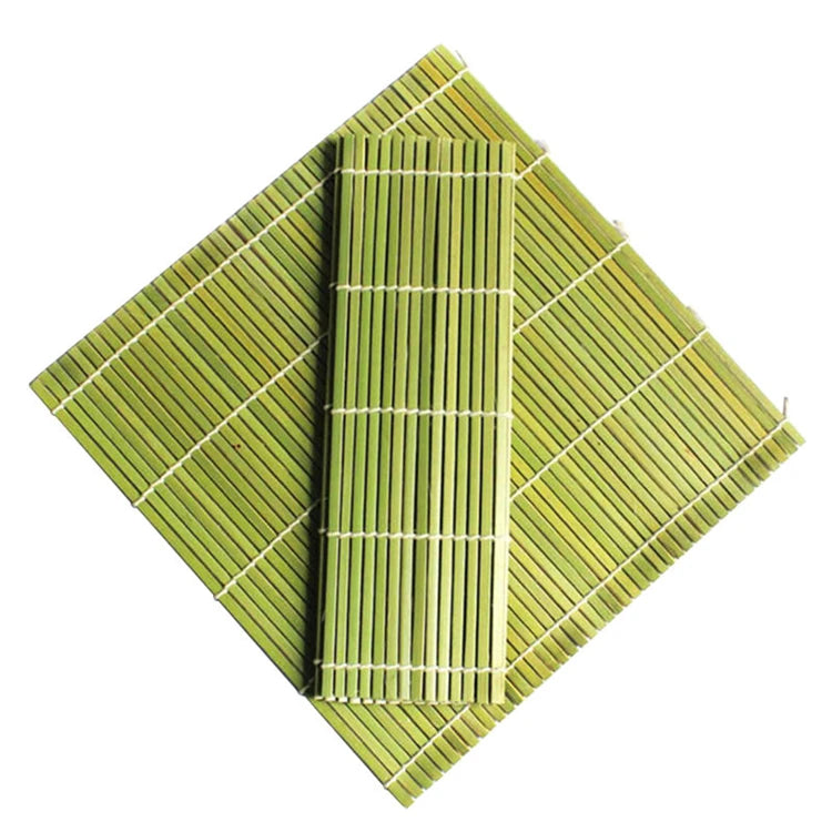 BAMBUS Custom Green Bamboo Sushi Mat Japanese Nonstick Makisu Heat-Resistant Rolling Square Mat for Japanese Restaurant