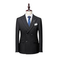 High-End Korean Slim Double-Breasted Men's Three-Piece Suit Casual Business Style Button Fly Pant Closure Flat Groom Waterproof