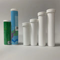 Empty Medical 23mm 29mm Cylinder 10pc 15pc Soluble Vitamin C Packaging PP Plastic Effervescent Tablet Tube With Silica Gel