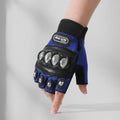 Fashion Sport Knuckle Protect Motorcycle Racing Mens Half Finger Bike Riding Gloves