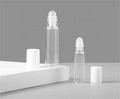 5ml 10ml Luxury Steel Roll-on Ball Perfume Bottle Cylinder Empty Clear Glass Roller for Essential Oil Packaging Eye Cream Bottle
