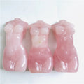 Wholesale Natural Polishing Crystal Women Body Carving Rose Quartz Crystal Figurines for  Decoration