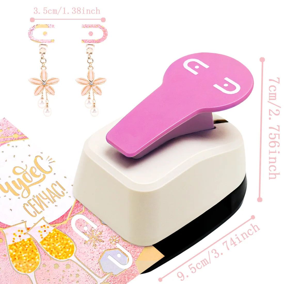 Earrings Necklaces Bracelets Hanging Cards Embossing Machines Flower-shaped Punching Machines
