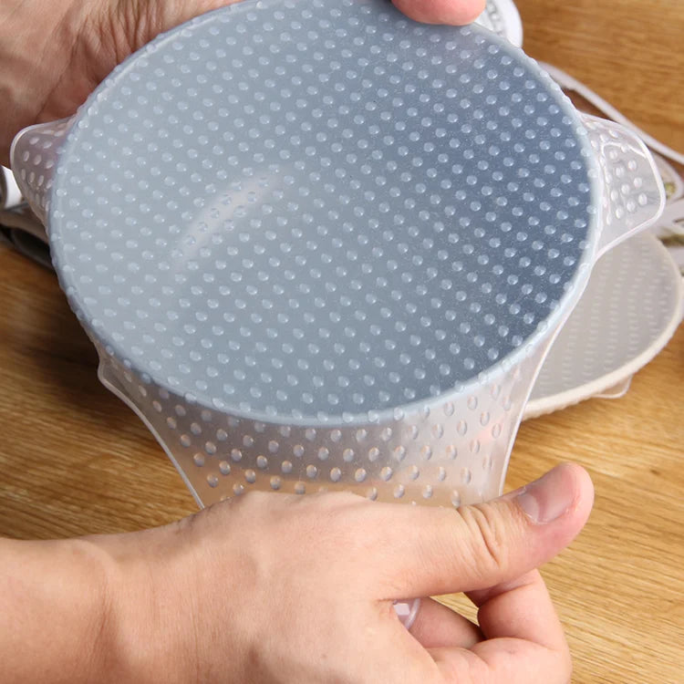 Microwave Custom Reusable Silicone Food Wraps for Food Storage Stretch Food Covers Silicone Washable