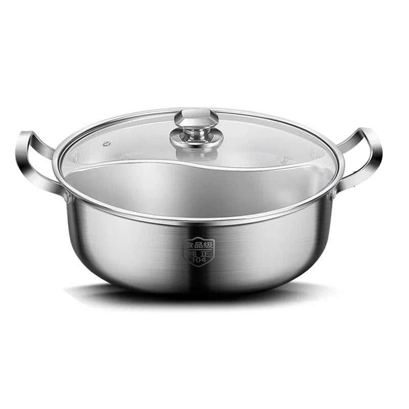 Factory Sale Food Grade Shabu Shabu Pot Stainless Steel Hot Pot With Divider