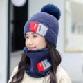 Wholesale Women Winter Warm Knitted Hat Scarf Set for Outdoor