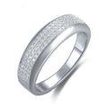 Hiphop Jewelry 925 Silver Jewelry Micro Pave Zirconia Iced Out Mens Wedding Band Ring Anniversary Gift