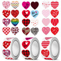 Wholesale Roll Packaging Valentine'S Day Heart-Shaped Love Stickers Gifts for Weddings Commercial Decorations Adhesive Labels