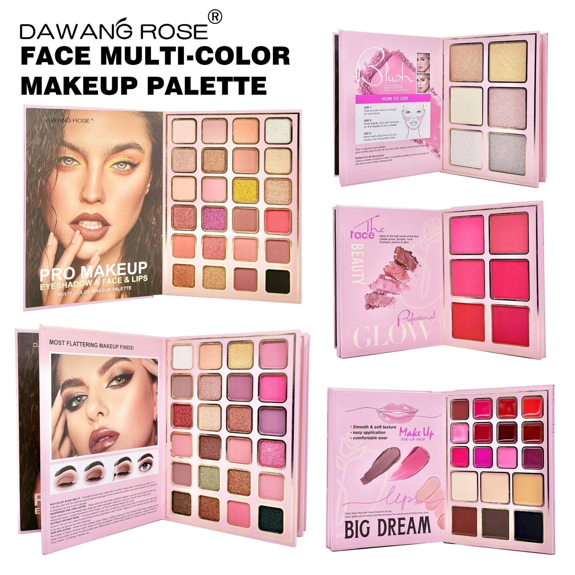 Five-Layer Gold Foil Eyeshadow Palette Multi-Use Stage Makeup Powder Beauty Cosmetics Book Multichrome Make up Eyeshadow Pallet