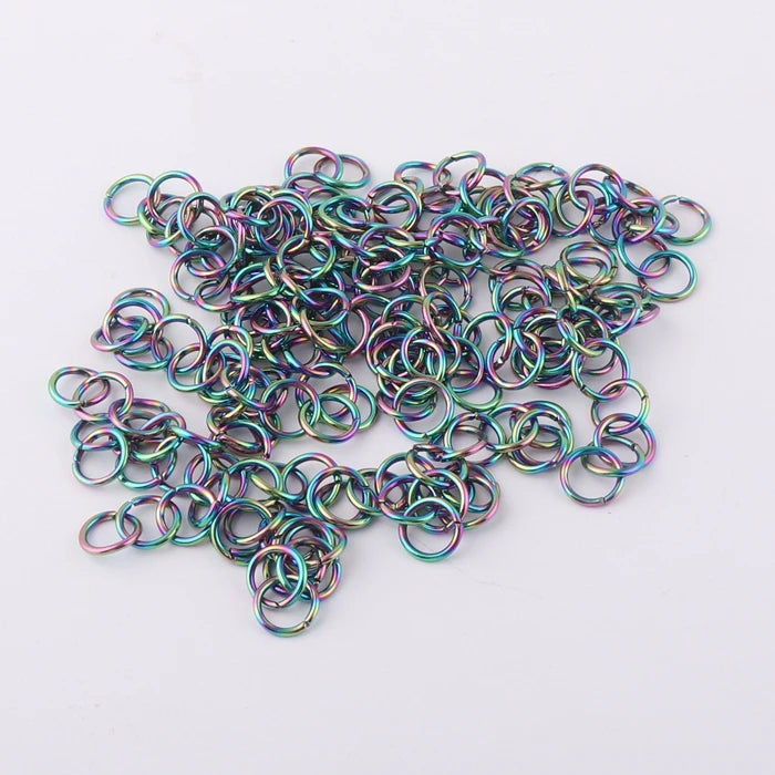 Factory Wholesale rainbow Color 9mm Small Metal Jump Ring for Jewelry Accessories