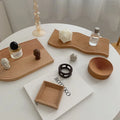 Nordic Water Ripple Wooden Tray Food Bamboo Wooden Coffee Tea Bread Food Dinner Serving Trays