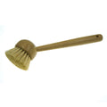 Total Pure Bamboo Material Long Handle Pot Brush Sisal Bristles Free Plastic Kitchen Cleaning Brush with Replacement Brush Head